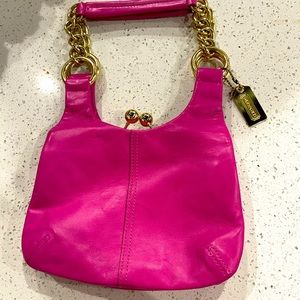 Hot pink vintage coach mini  purse